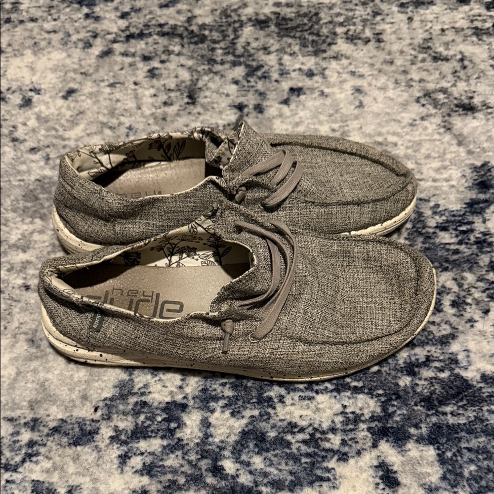 Hey Dude women’s Gray Slip-On Loafers